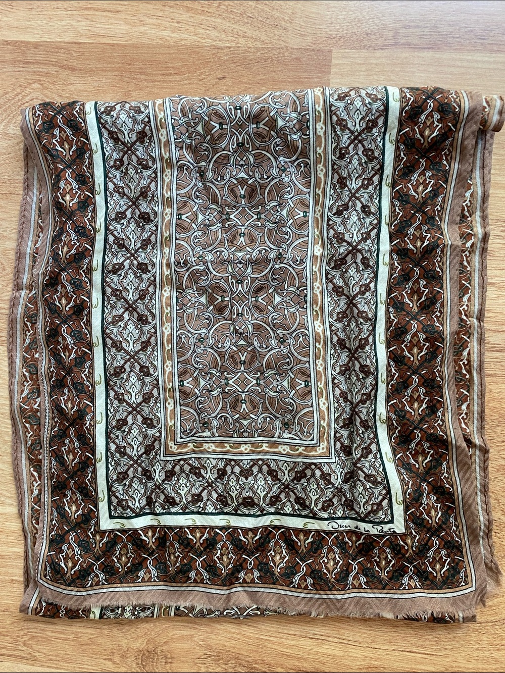 Oscar de la Renta vintage silk scarf